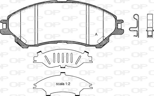 Open Parts BPA1589.02 - Тормозные колодки, дисковые, комплект autospares.lv