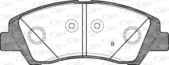 Open Parts BPA1583.02 - Тормозные колодки, дисковые, комплект autospares.lv