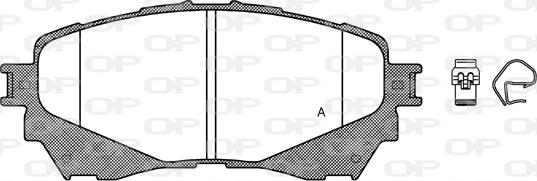 Open Parts BPA1538.04 - Тормозные колодки, дисковые, комплект autospares.lv