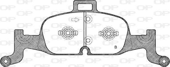 Open Parts BPA1691.00 - Тормозные колодки, дисковые, комплект autospares.lv