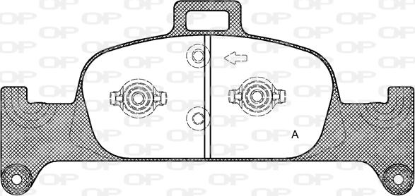 Open Parts BPA1691.00 - Тормозные колодки, дисковые, комплект autospares.lv