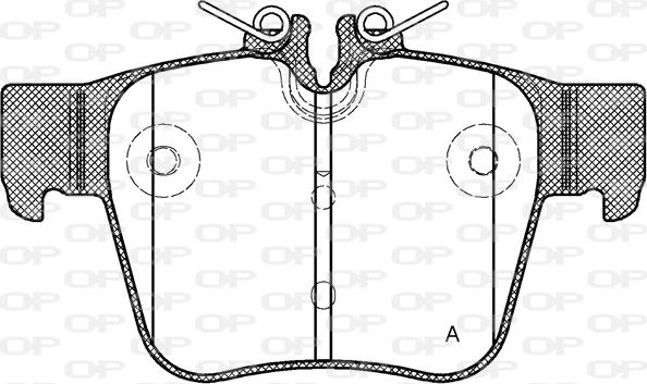 Open Parts BPA1697.00 - Тормозные колодки, дисковые, комплект autospares.lv