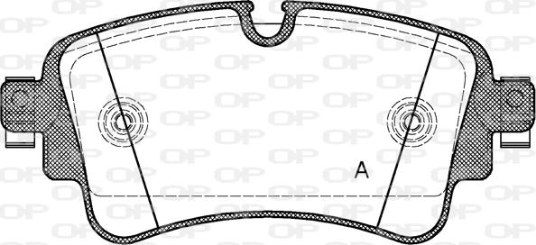 Open Parts BPA1669.08 - Тормозные колодки, дисковые, комплект autospares.lv