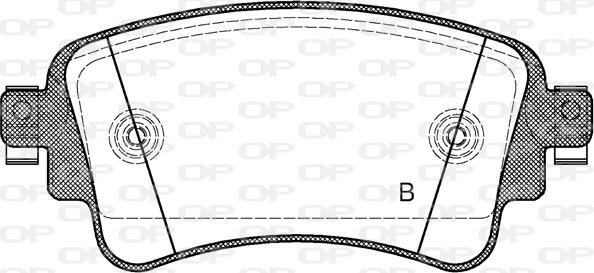 Open Parts BPA1669.08 - Тормозные колодки, дисковые, комплект autospares.lv