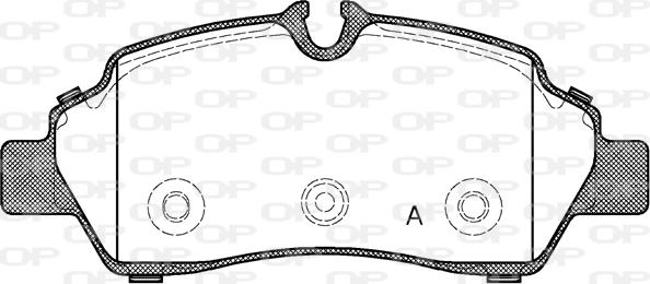 Open Parts BPA1605.00 - Тормозные колодки, дисковые, комплект autospares.lv