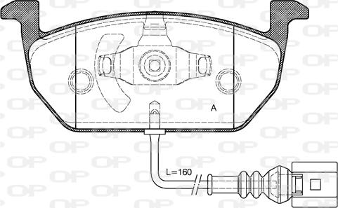 Open Parts BPA1601.01 - Тормозные колодки, дисковые, комплект autospares.lv