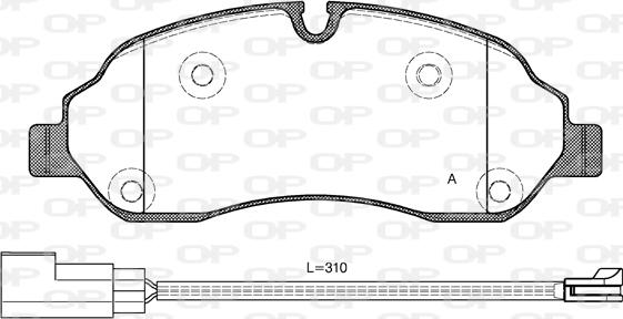 Open Parts BPA1602.02 - Тормозные колодки, дисковые, комплект autospares.lv