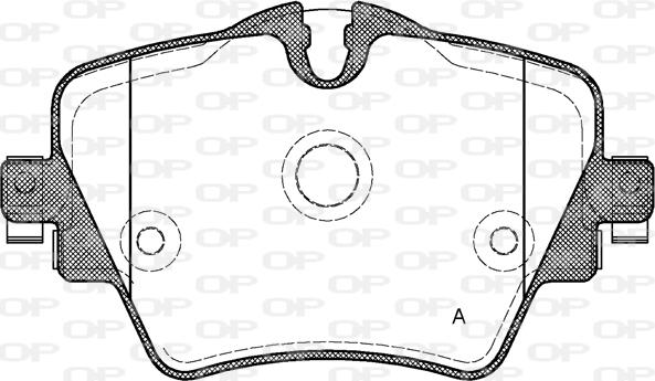 Open Parts BPA1625.08 - Тормозные колодки, дисковые, комплект autospares.lv