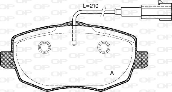 Open Parts BPA1099.01 - Тормозные колодки, дисковые, комплект autospares.lv