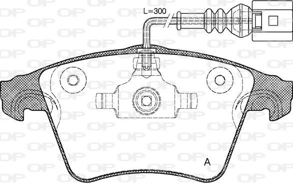 Open Parts BPA1045.22 - Тормозные колодки, дисковые, комплект autospares.lv