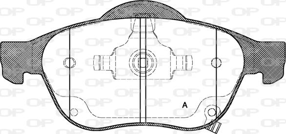 Open Parts BPA1054.02 - Тормозные колодки, дисковые, комплект autospares.lv