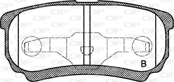 Open Parts BPA1051.02 - Тормозные колодки, дисковые, комплект autospares.lv