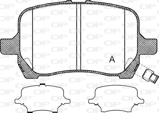 Open Parts BPA1089.12 - Тормозные колодки, дисковые, комплект autospares.lv