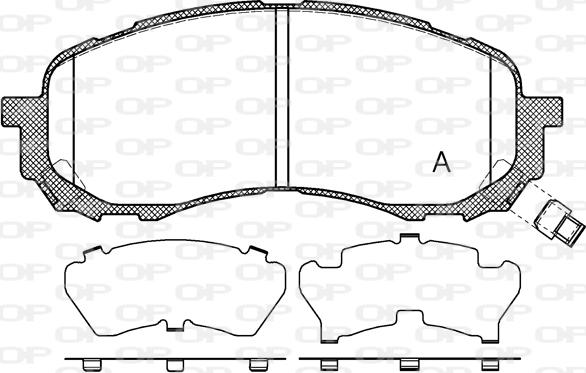 Open Parts BPA1081.11 - Тормозные колодки, дисковые, комплект autospares.lv