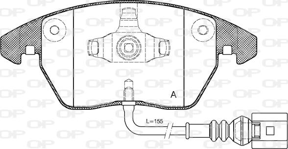 Open Parts BPA1030.01 - Тормозные колодки, дисковые, комплект autospares.lv