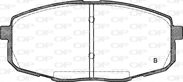 Open Parts BPA1038.02 - Тормозные колодки, дисковые, комплект autospares.lv