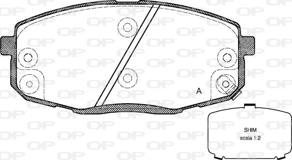 Open Parts BPA1038.12 - Тормозные колодки, дисковые, комплект autospares.lv