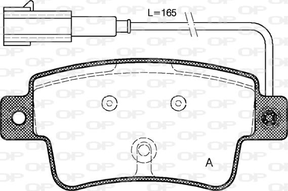 Open Parts BPA1198.02 - Тормозные колодки, дисковые, комплект autospares.lv