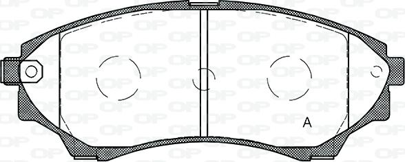 Open Parts BPA1151.00 - Тормозные колодки, дисковые, комплект autospares.lv