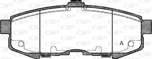 Open Parts BPA1160.00 - Тормозные колодки, дисковые, комплект autospares.lv