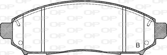 Open Parts BPA1162.01 - Тормозные колодки, дисковые, комплект autospares.lv