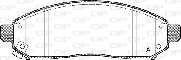 Open Parts BPA1162.01 - Тормозные колодки, дисковые, комплект autospares.lv