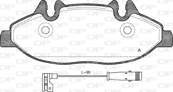 Open Parts BPA1109.02 - Тормозные колодки, дисковые, комплект autospares.lv