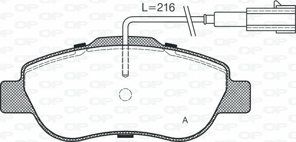 Open Parts BPA1100.02 - Тормозные колодки, дисковые, комплект autospares.lv