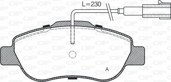 Open Parts BPA1100.12 - Тормозные колодки, дисковые, комплект autospares.lv