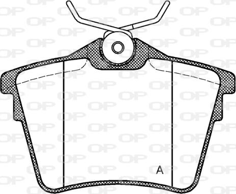 Open Parts BPA1103.00 - Тормозные колодки, дисковые, комплект autospares.lv