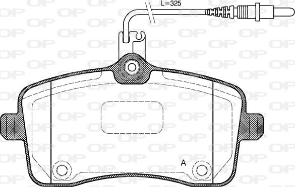 Open Parts BPA1102.04 - Тормозные колодки, дисковые, комплект autospares.lv