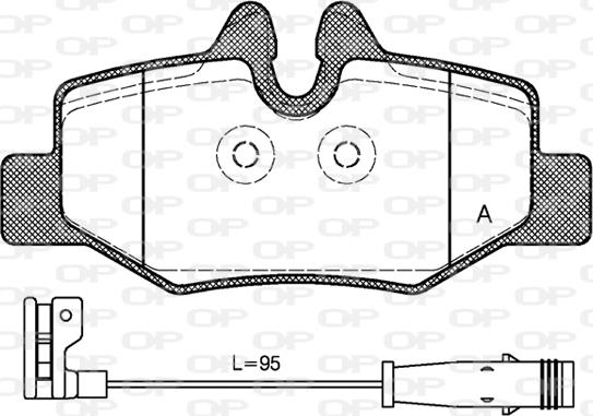 Open Parts BPA1110.02 - Тормозные колодки, дисковые, комплект autospares.lv