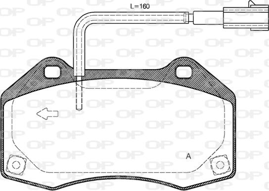 Open Parts BPA1113.10 - Тормозные колодки, дисковые, комплект autospares.lv