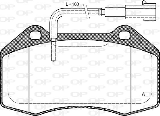 Open Parts BPA1113.12 - Тормозные колодки, дисковые, комплект autospares.lv