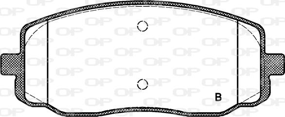 Open Parts BPA1133.02 - Тормозные колодки, дисковые, комплект autospares.lv