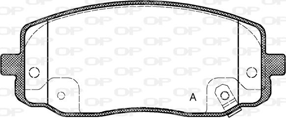 Open Parts BPA1133.02 - Тормозные колодки, дисковые, комплект autospares.lv