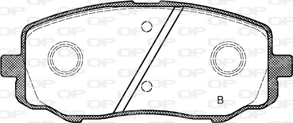 Open Parts BPA1133.12 - Тормозные колодки, дисковые, комплект autospares.lv