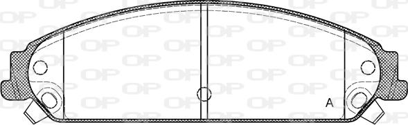 Open Parts BPA1128.08 - Тормозные колодки, дисковые, комплект autospares.lv