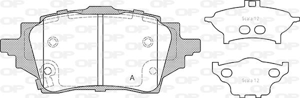 Open Parts BPA1859.02 - Тормозные колодки, дисковые, комплект autospares.lv