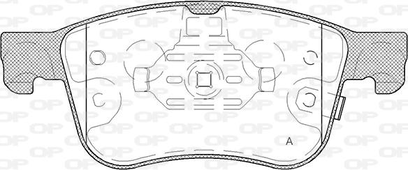 Open Parts BPA1808.12 - Тормозные колодки, дисковые, комплект autospares.lv