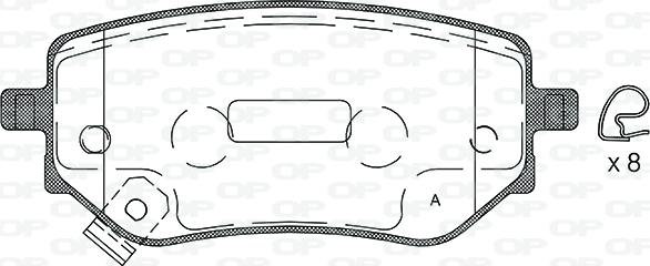 Open Parts BPA1802.02 - Тормозные колодки, дисковые, комплект autospares.lv