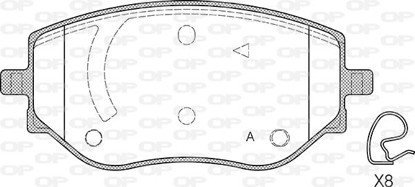 Open Parts BPA1887.00 - Тормозные колодки, дисковые, комплект autospares.lv