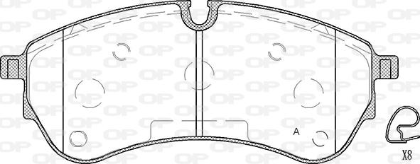 Open Parts BPA1830.00 - Тормозные колодки, дисковые, комплект autospares.lv