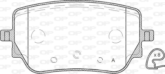 Open Parts BPA1829.00 - Тормозные колодки, дисковые, комплект autospares.lv