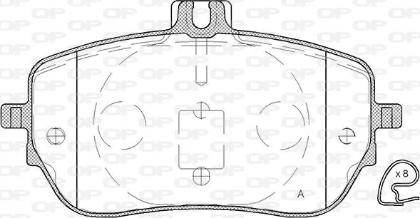 Open Parts BPA1827.00 - Тормозные колодки, дисковые, комплект autospares.lv