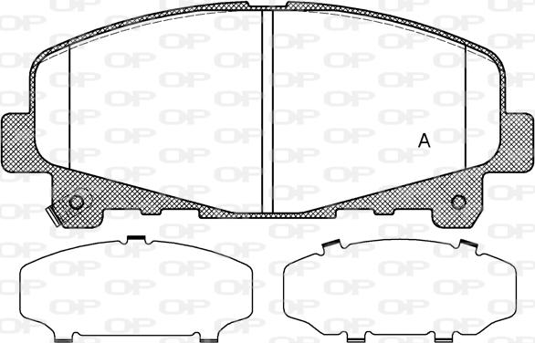 Open Parts BPA1390.02 - Тормозные колодки, дисковые, комплект autospares.lv