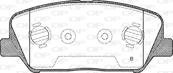 Open Parts BPA1398.12 - Тормозные колодки, дисковые, комплект autospares.lv