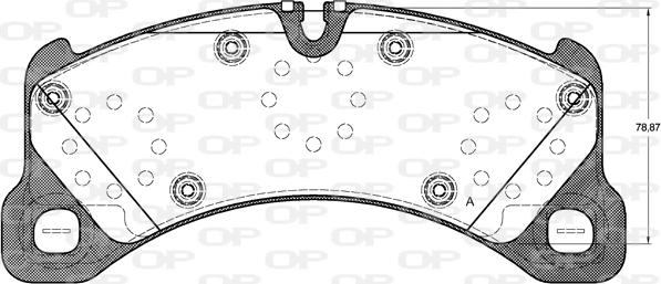 Open Parts BPA1345.50 - Тормозные колодки, дисковые, комплект autospares.lv