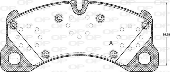 Open Parts BPA1345.00 - Тормозные колодки, дисковые, комплект autospares.lv