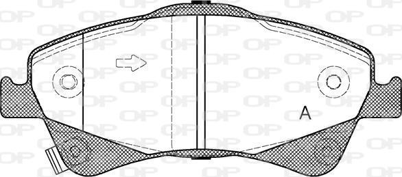 Open Parts BPA1341.12 - Тормозные колодки, дисковые, комплект autospares.lv